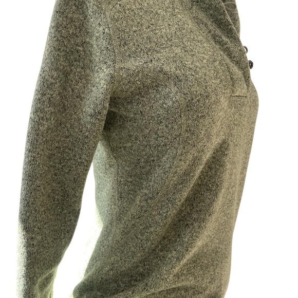 The North Face shawl collar 1/4 button sweater fleece green size S - Picture 9 of 14